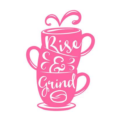 Wall Stickers Paster Paper Words On Cup Quotes About Coffee Home Waterproof