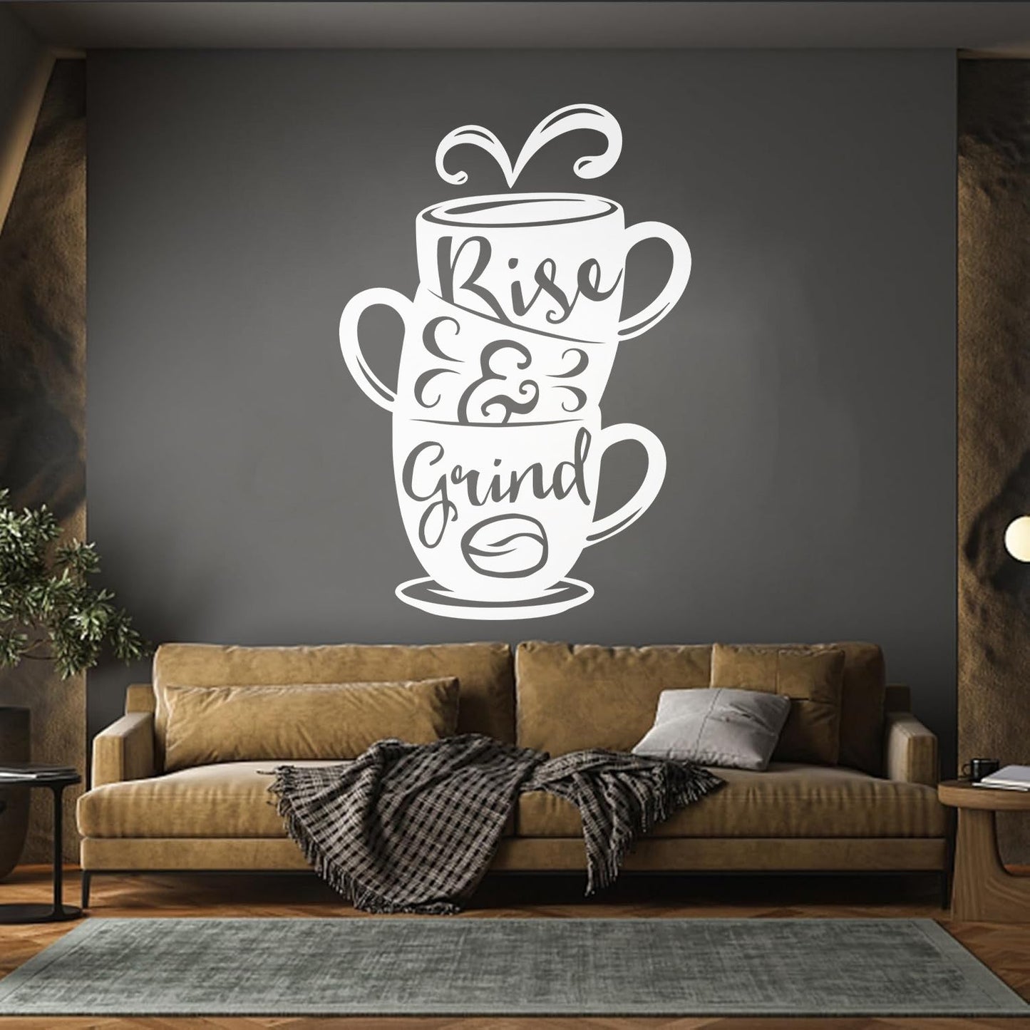 Wall Stickers Paster Paper Words On Cup Quotes About Coffee Home Waterproof
