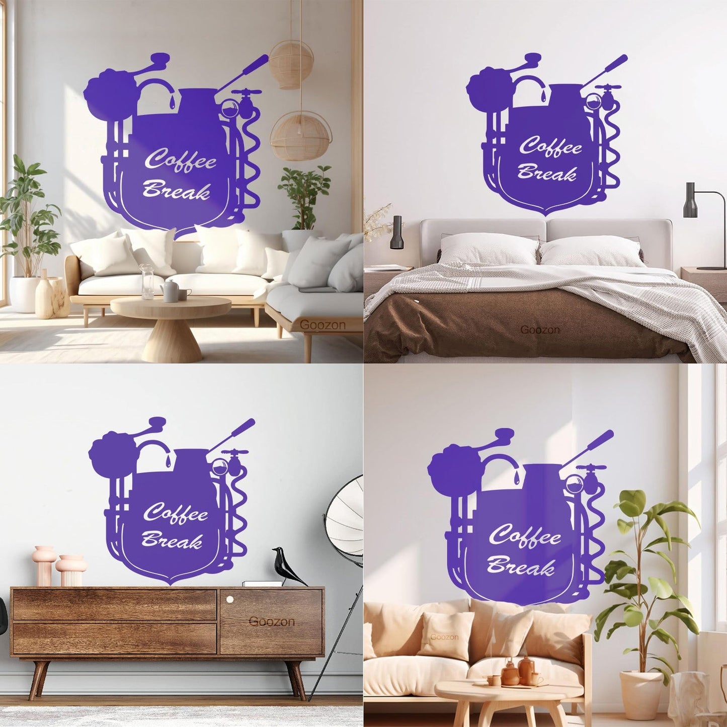 Wall Stickers Coffee Break Coffee Shop Restaurant Cafe Can Modify And Add Information