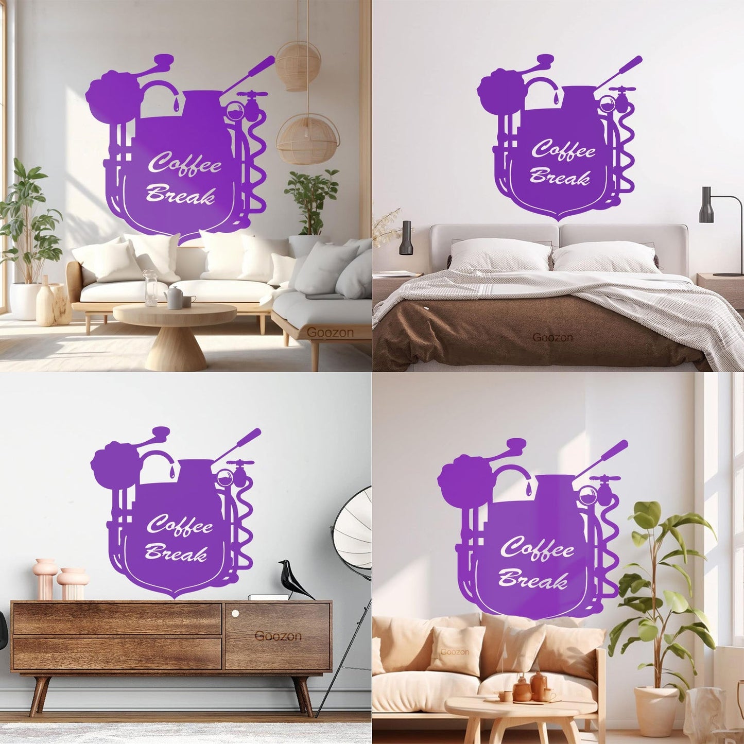 Wall Stickers Coffee Break Coffee Shop Restaurant Cafe Can Modify And Add Information
