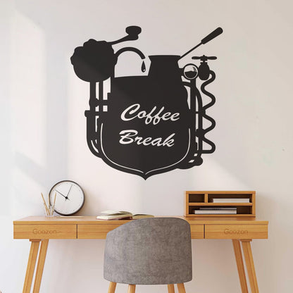 Wall Stickers Coffee Break Coffee Shop Restaurant Cafe Can Modify And Add Information