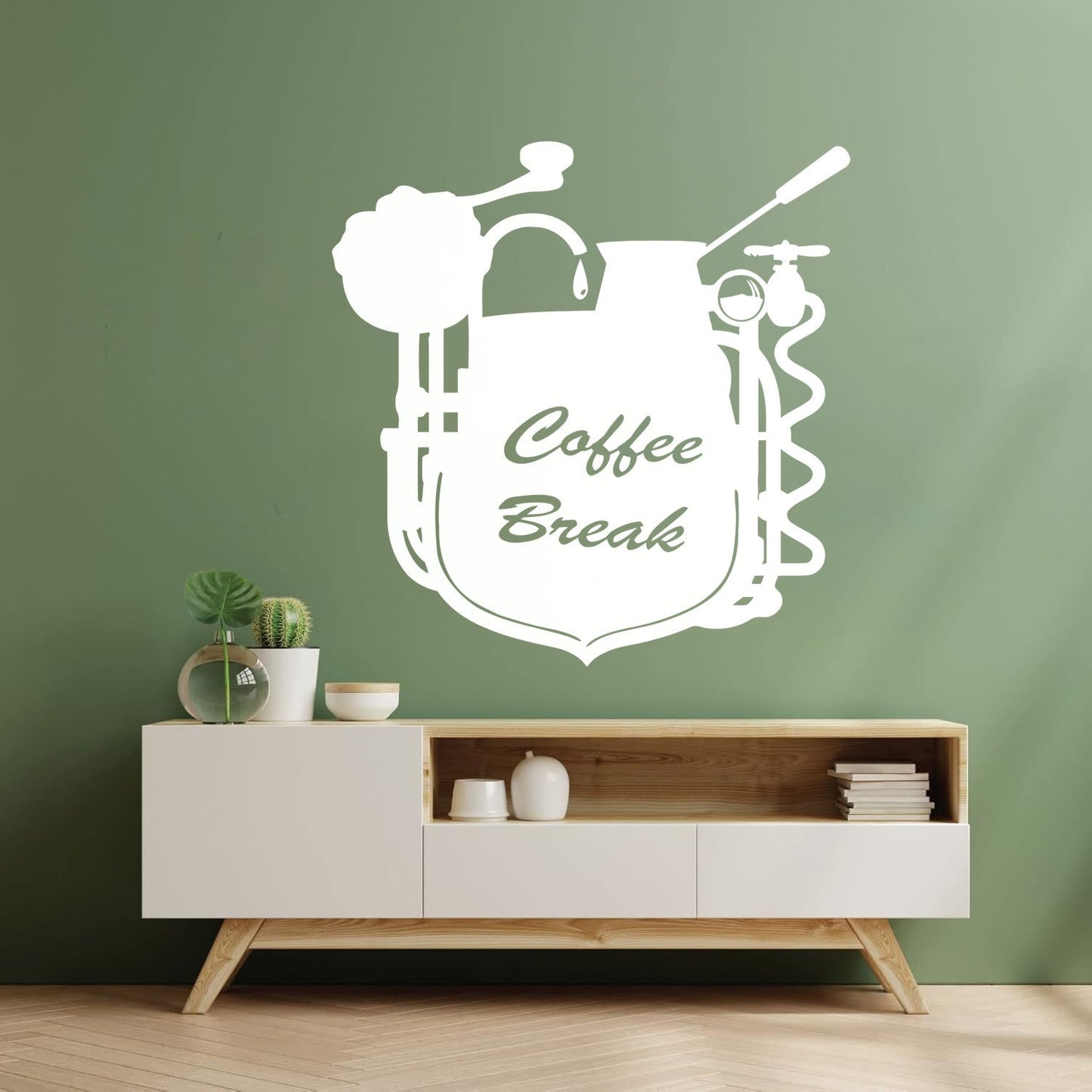 Wall Stickers Coffee Break Coffee Shop Restaurant Cafe Can Modify And Add Information