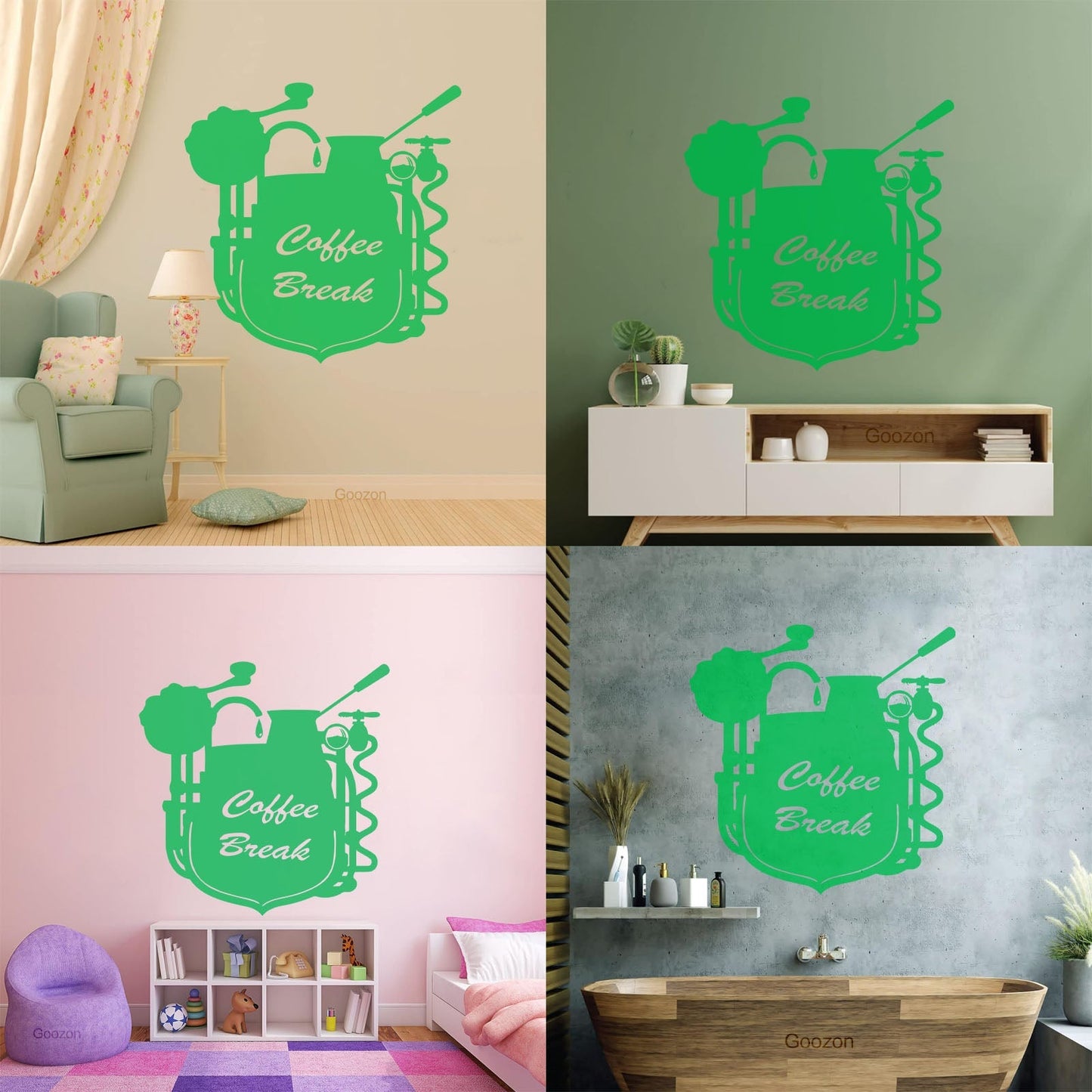 Wall Stickers Coffee Break Coffee Shop Restaurant Cafe Can Modify And Add Information