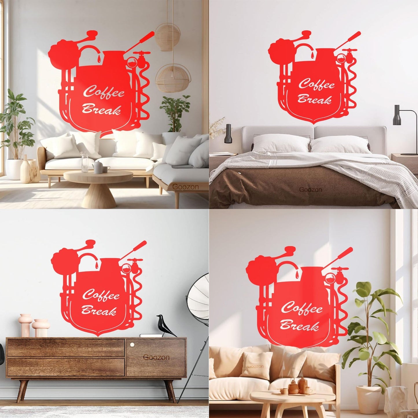 Wall Stickers Coffee Break Coffee Shop Restaurant Cafe Can Modify And Add Information