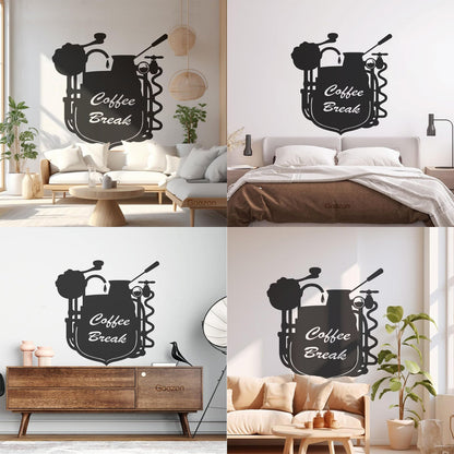 Wall Stickers Coffee Break Coffee Shop Restaurant Cafe Can Modify And Add Information