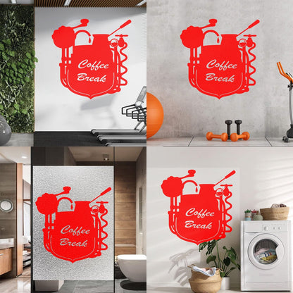 Wall Stickers Coffee Break Coffee Shop Restaurant Cafe Can Modify And Add Information
