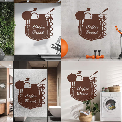 Wall Stickers Coffee Break Coffee Shop Restaurant Cafe Can Modify And Add Information