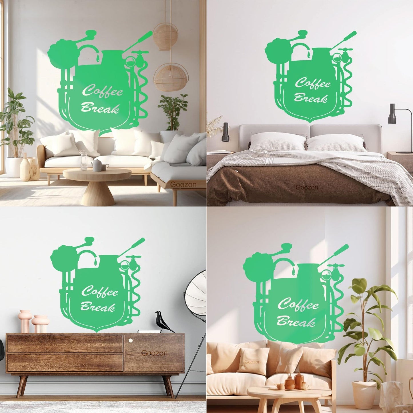 Wall Stickers Coffee Break Coffee Shop Restaurant Cafe Can Modify And Add Information