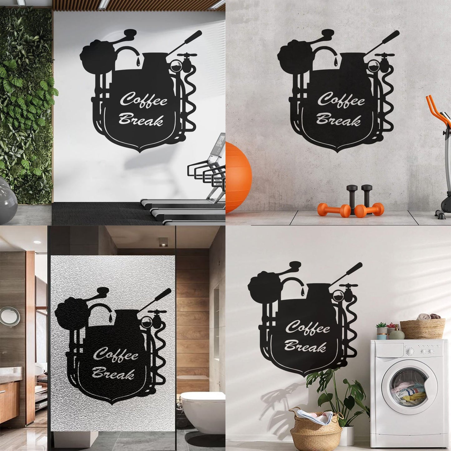 Wall Stickers Coffee Break Coffee Shop Restaurant Cafe Can Modify And Add Information