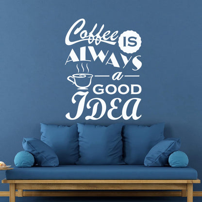 Fine Carving Decals Coffee Cafe Quote Phrase Restaurant Tea Words Art Decoration