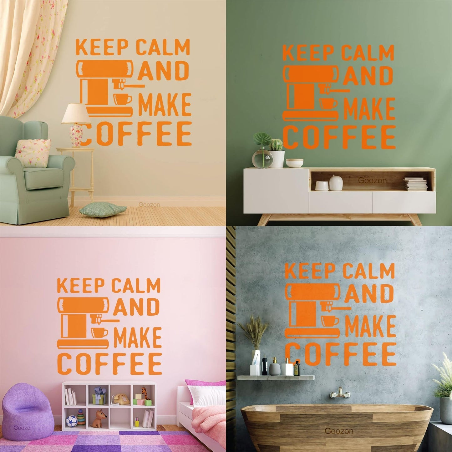 Lettering Decals Coffee Tea Cafe Words Phrase Quote Window Decals
