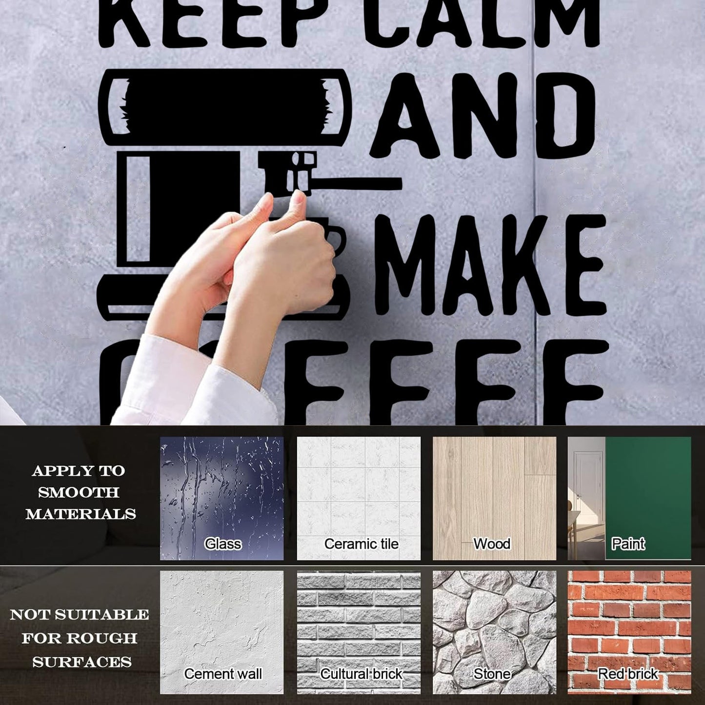 Lettering Decals Coffee Tea Cafe Words Phrase Quote Window Decals