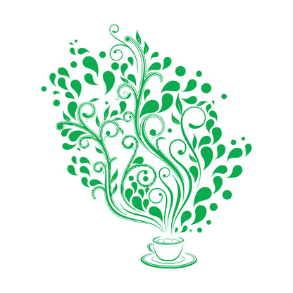 Wall Decals Pvc Cup Coffee Cafe Tea Kitchen Bar Restaurant Glass Stickers