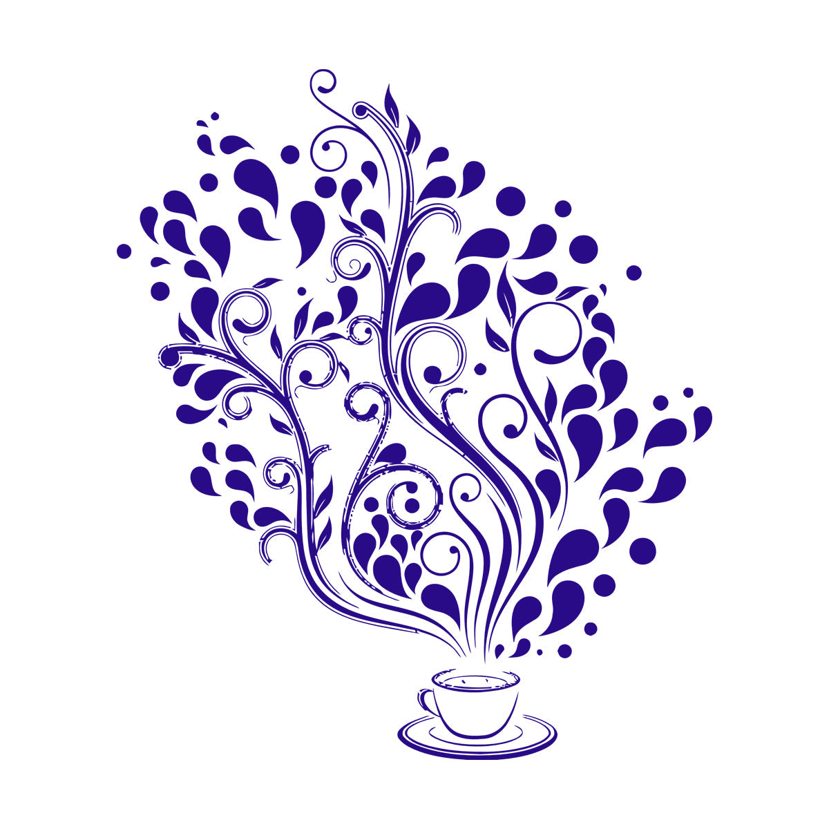 Wall Decals Pvc Cup Coffee Cafe Tea Kitchen Bar Restaurant Glass Stickers