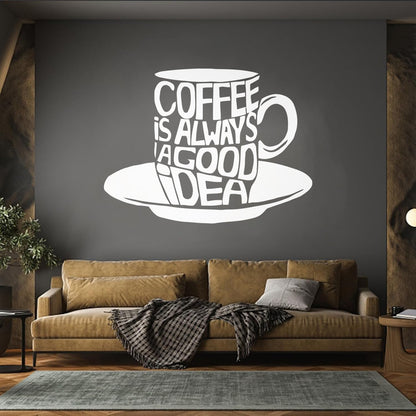 Lettering Stickers Cup Coffee Words Phrase Lettering Cafe Kitchen Store Decoration