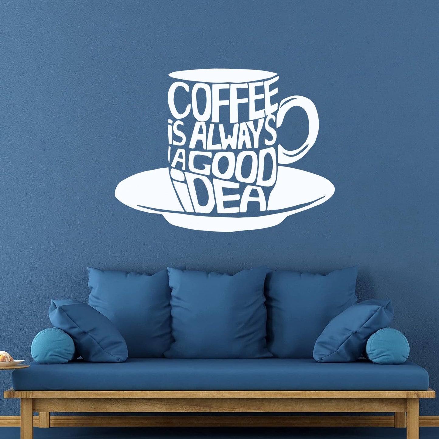 Lettering Stickers Cup Coffee Words Phrase Lettering Cafe Kitchen Store Decoration
