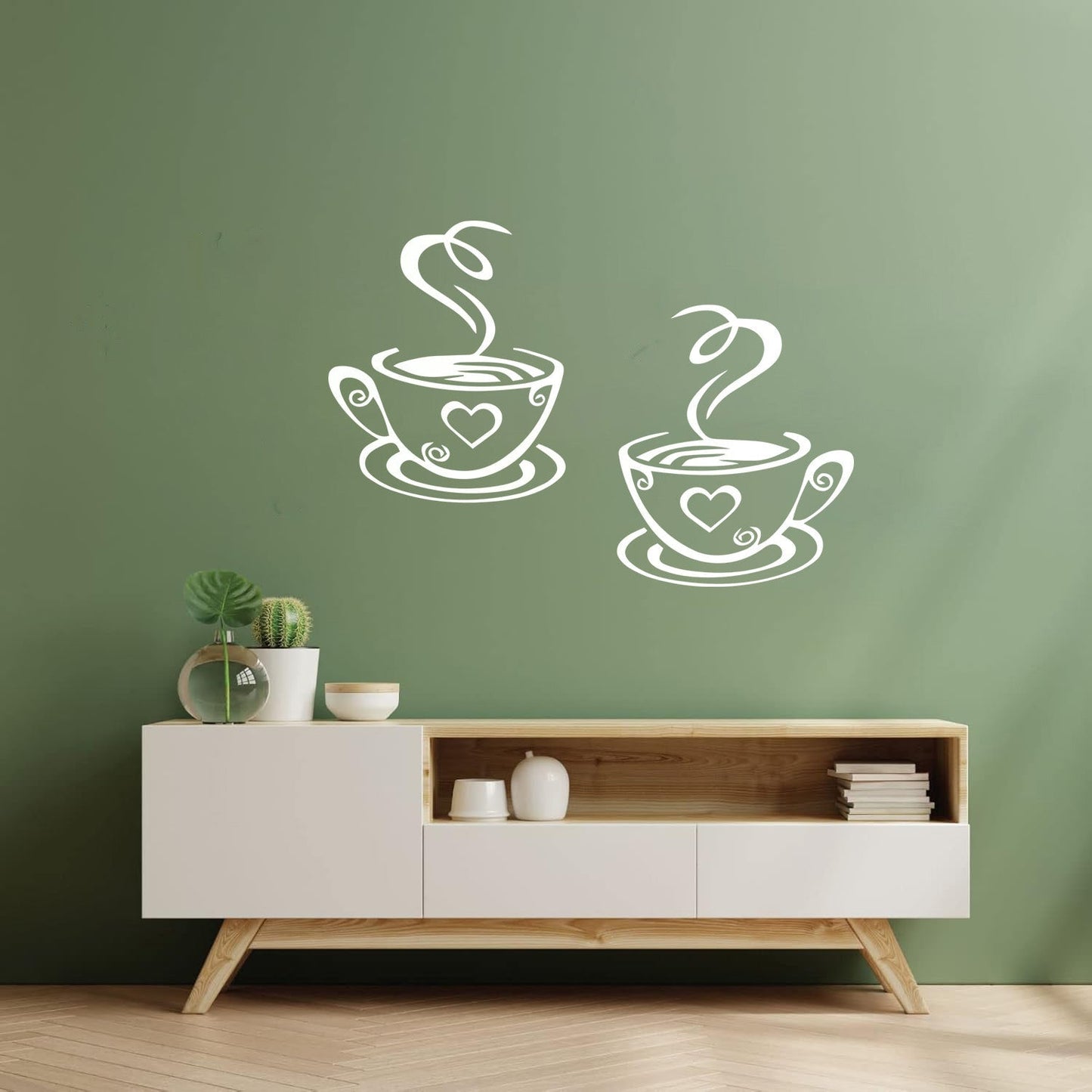 Wall Decals Paster Paper Cup Love Kitchen Coffee Cafe Tattoo Culture
