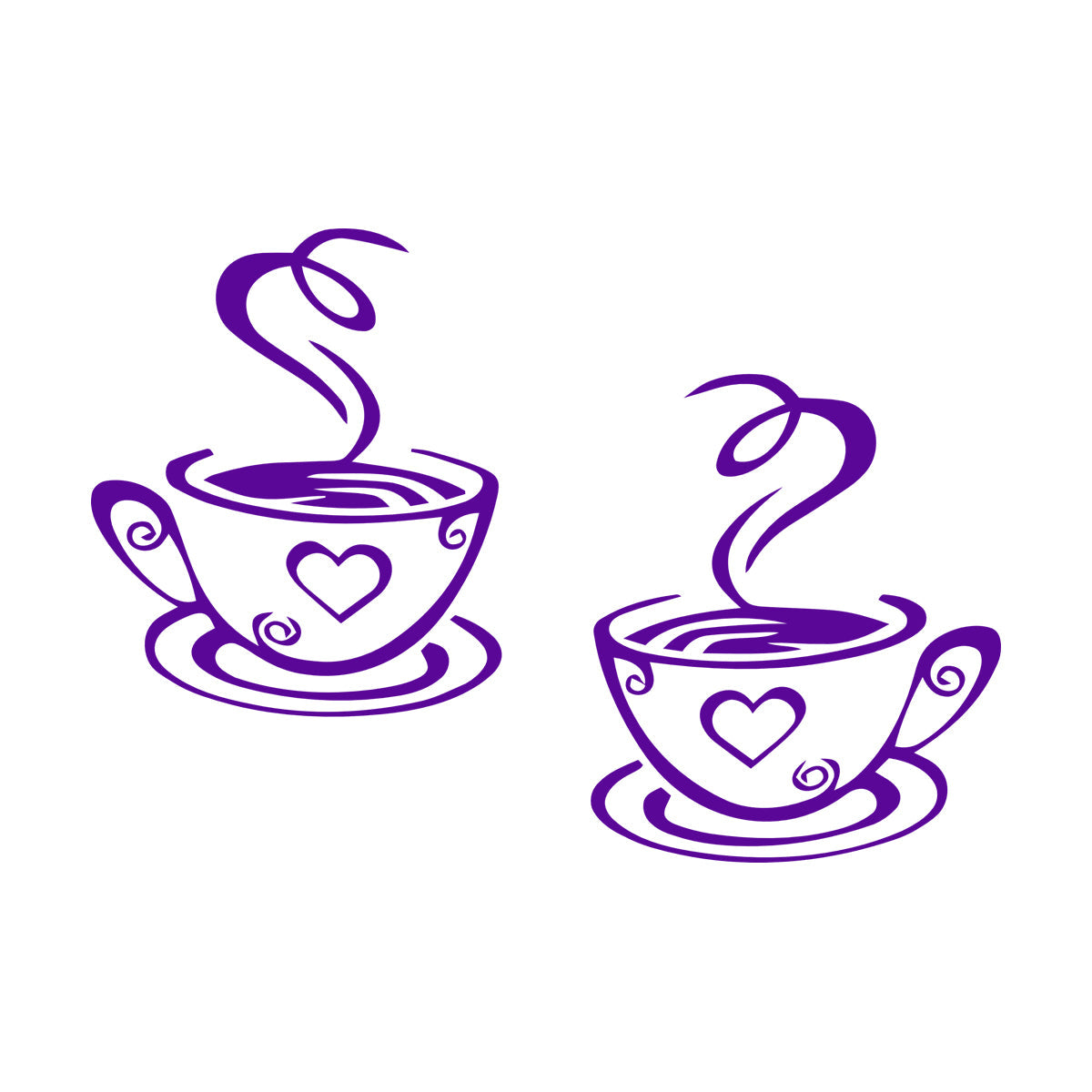 Wall Decals Paster Paper Cup Love Kitchen Coffee Cafe Tattoo Culture