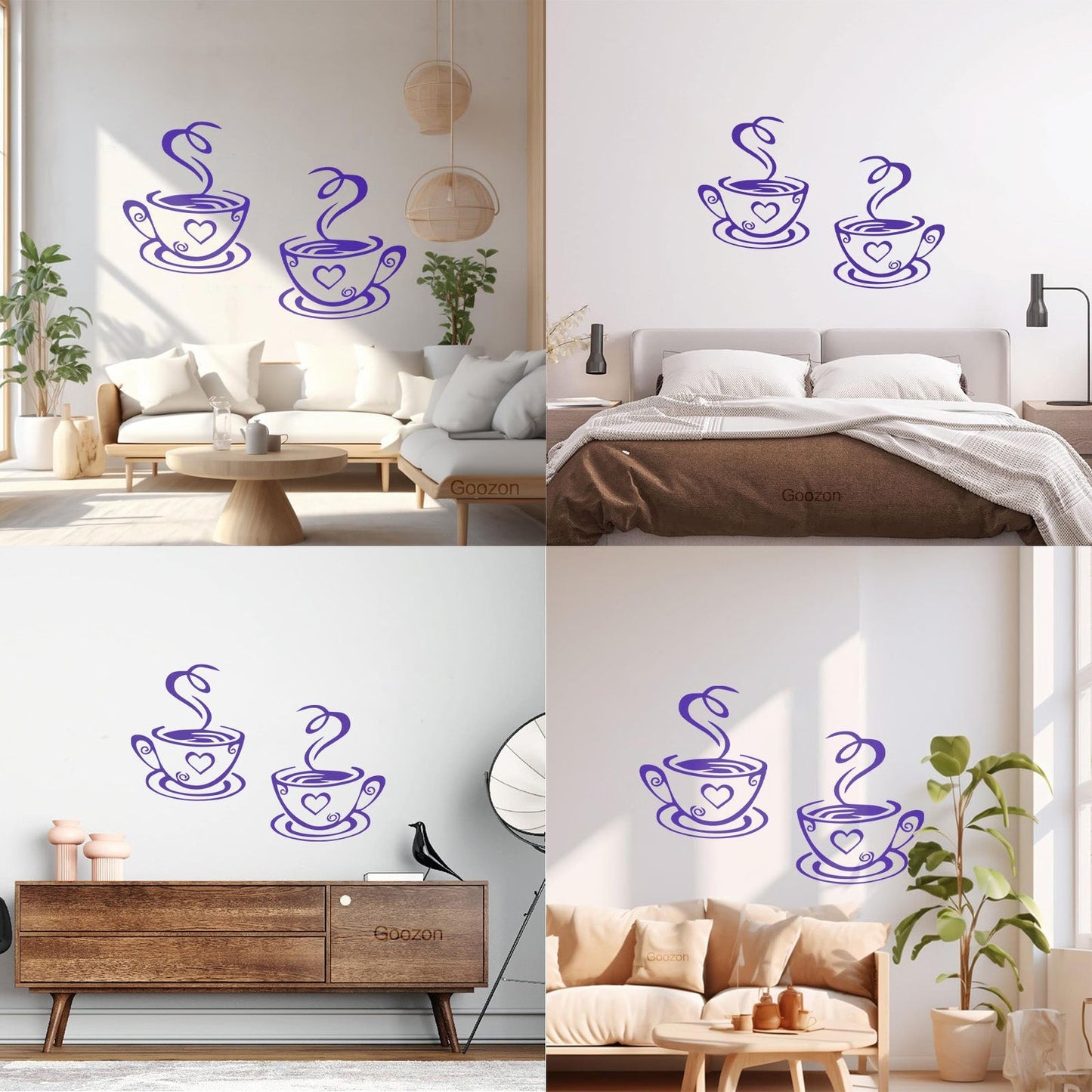 Wall Decals Paster Paper Cup Love Kitchen Coffee Cafe Tattoo Culture