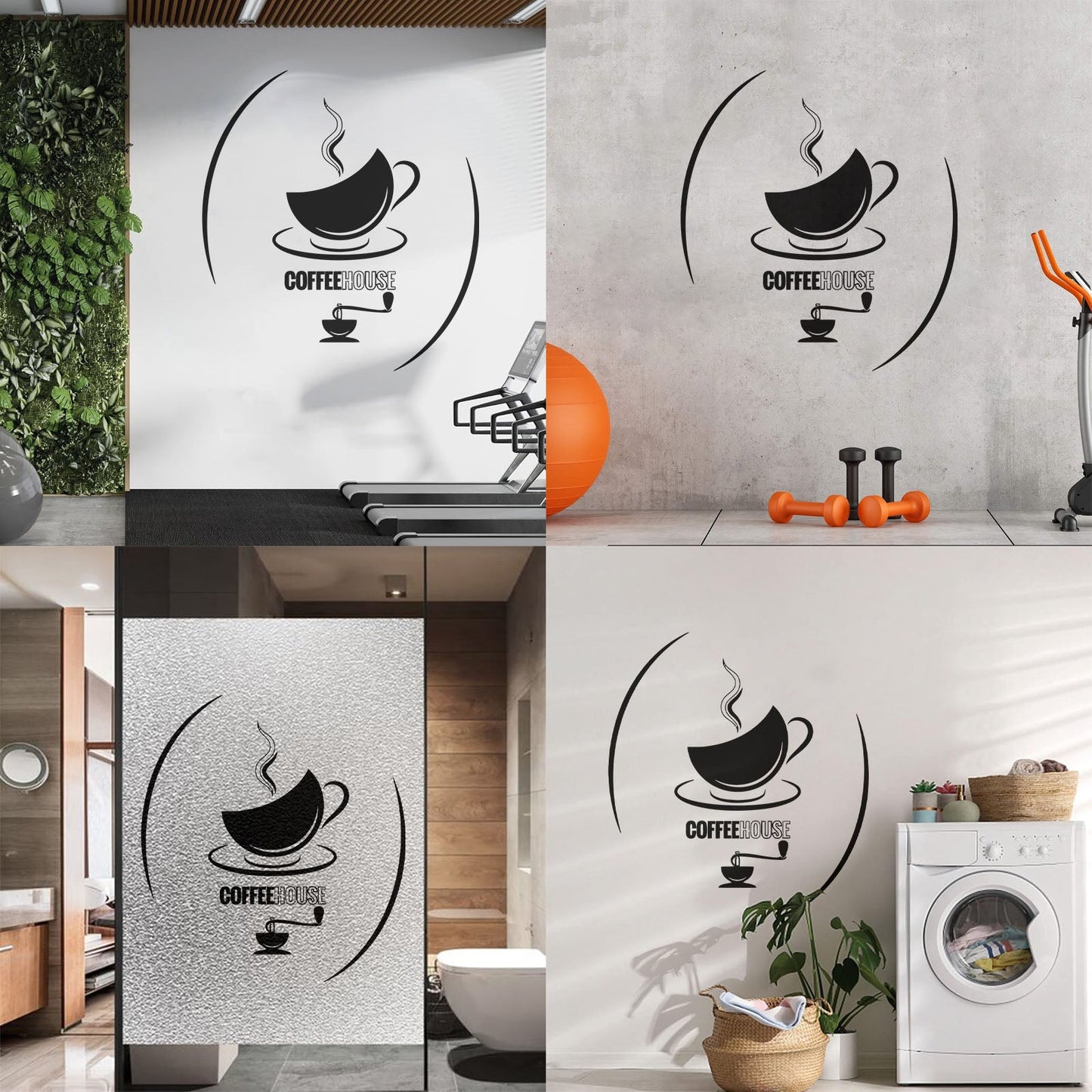 Wall Decals Cup Of Tea Coffeehouse Hot Drinks Kitchen Cafe Self Adhesive