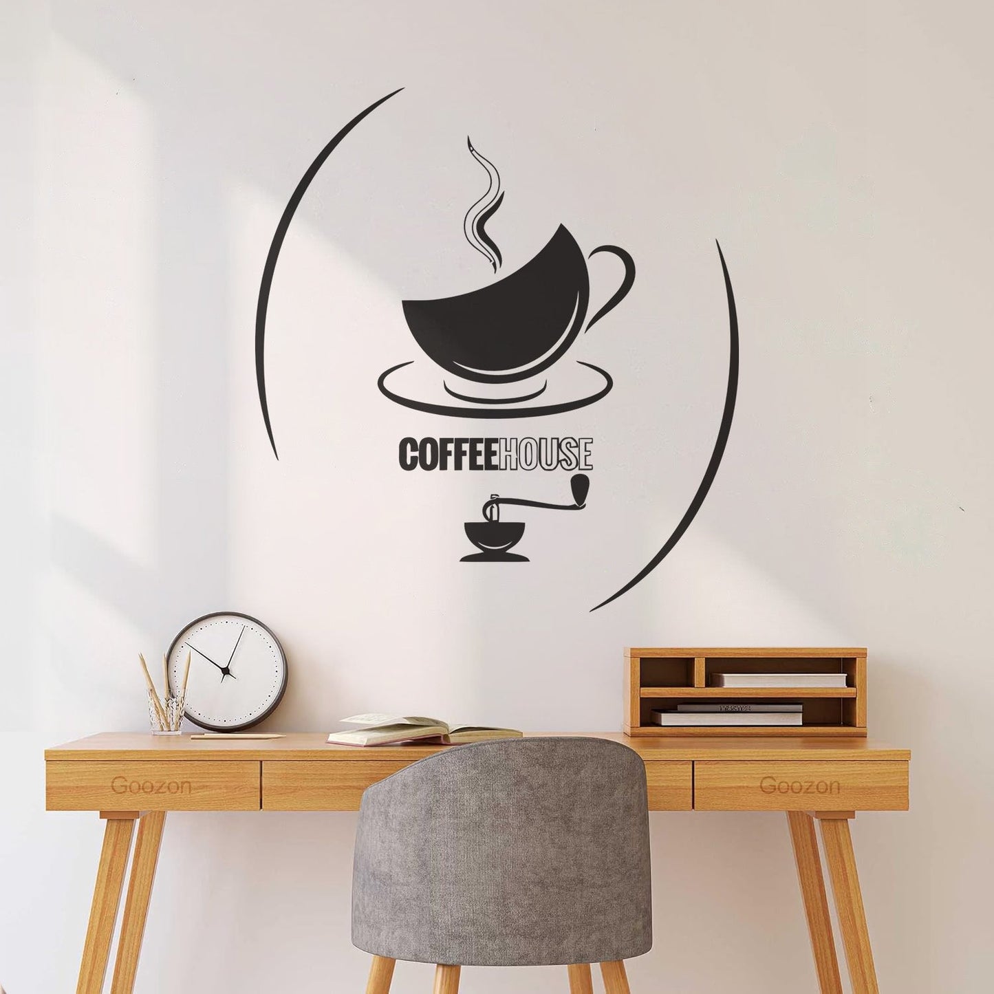 Wall Decals Cup Of Tea Coffeehouse Hot Drinks Kitchen Cafe Self Adhesive