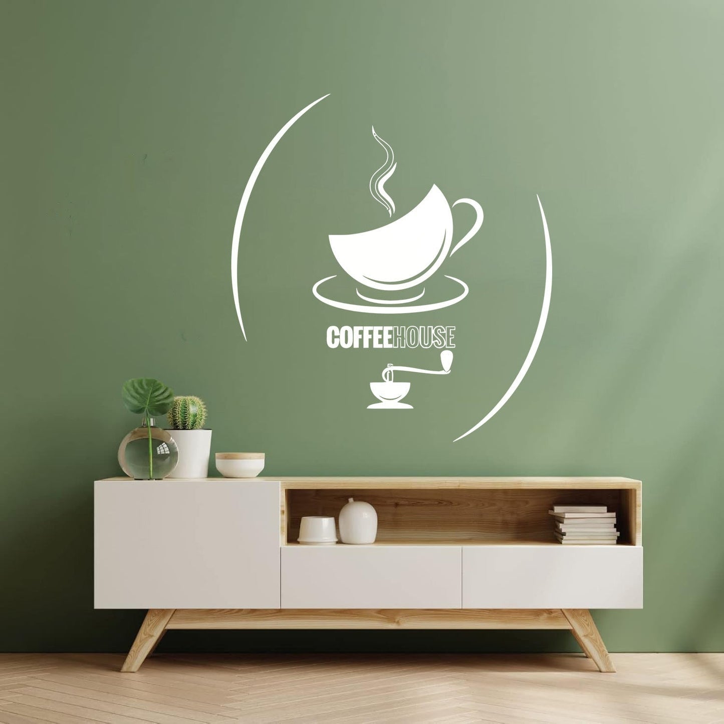 Wall Decals Cup Of Tea Coffeehouse Hot Drinks Kitchen Cafe Self Adhesive