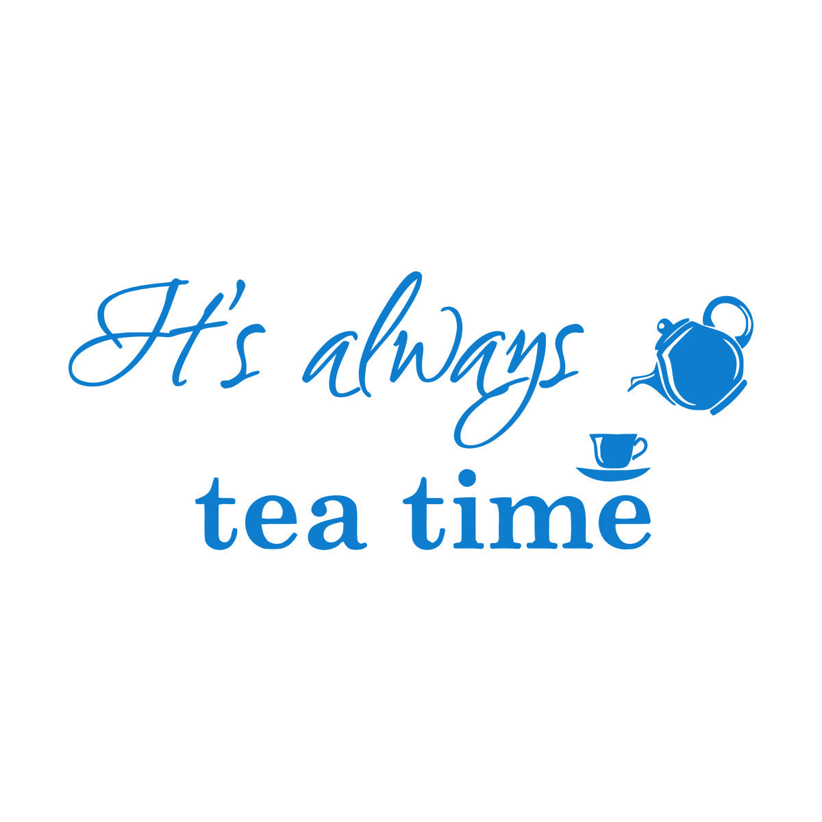 Kitchen Cafe Restaurant Coffee Tea Quote Words Phrase Mural And Wall Vinyl Decal Equipped With Transfer Film Kit