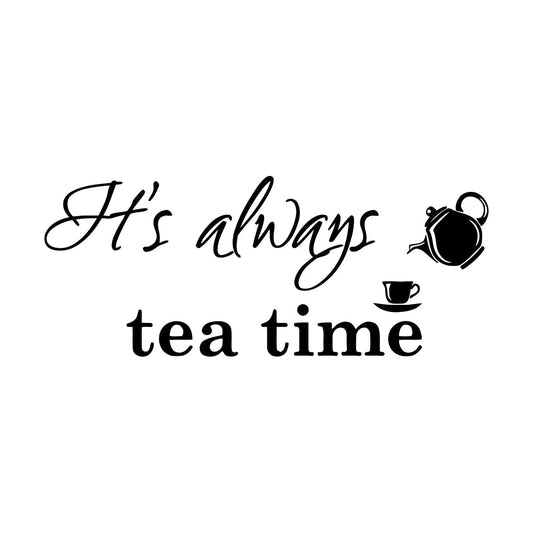 Kitchen Cafe Restaurant Coffee Tea Quote Words Phrase Mural And Wall Vinyl Decal Equipped With Transfer Film Kit