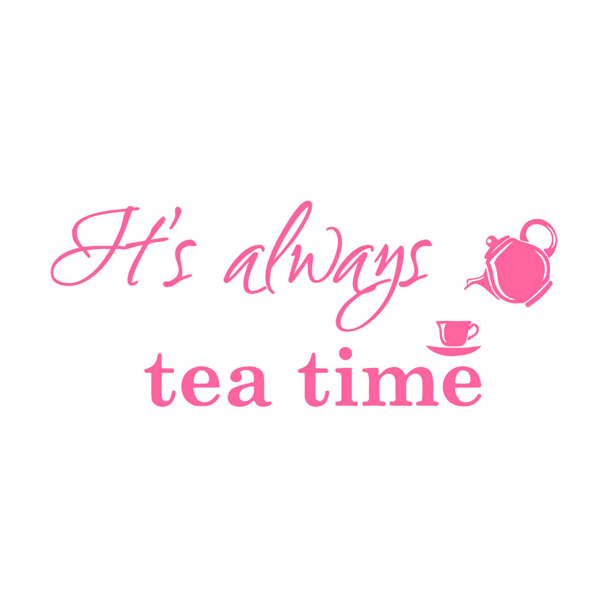 Kitchen Cafe Restaurant Coffee Tea Quote Words Phrase Mural And Wall Vinyl Decal Equipped With Transfer Film Kit