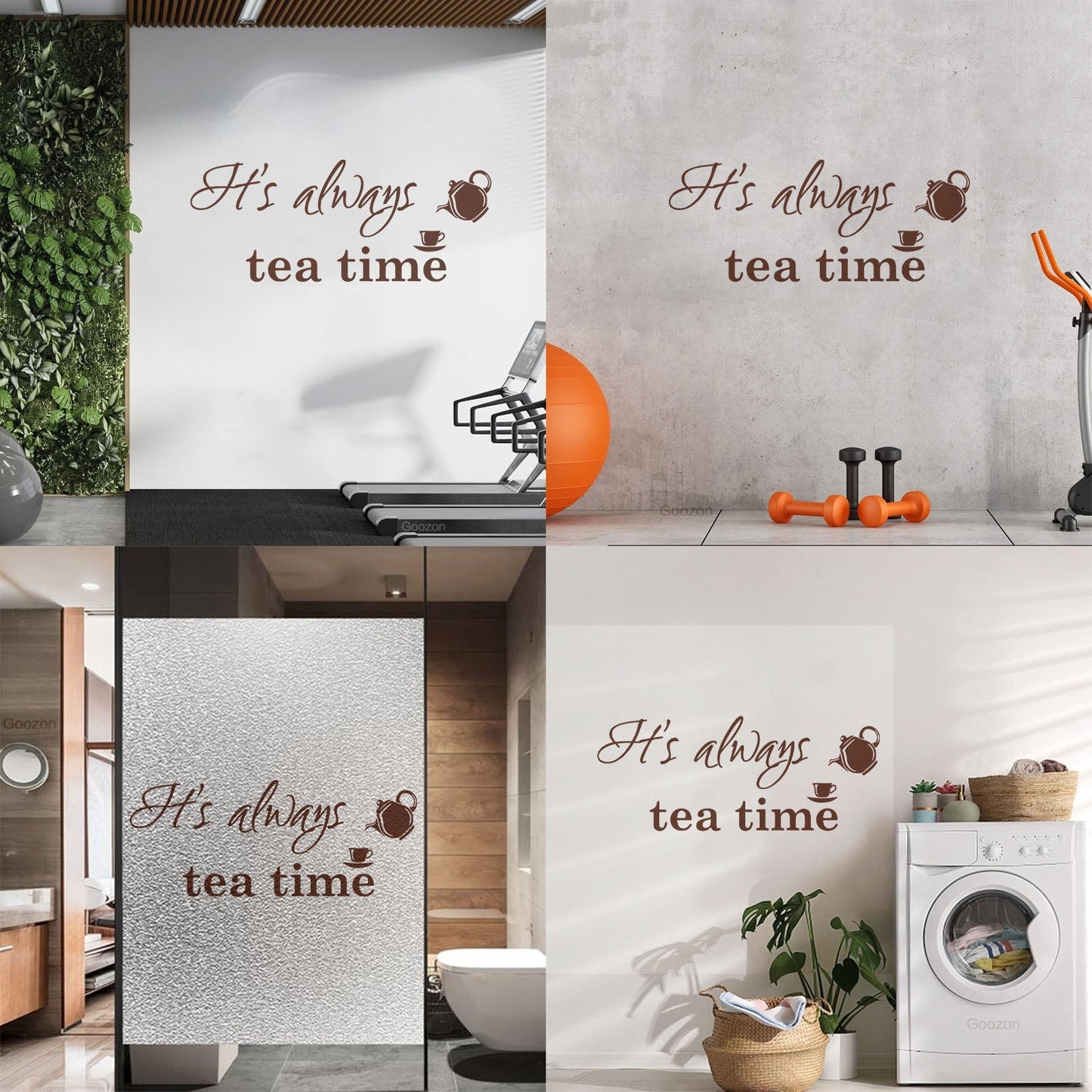 Kitchen Cafe Restaurant Coffee Tea Quote Words Phrase Mural And Wall Vinyl Decal Equipped With Transfer Film Kit
