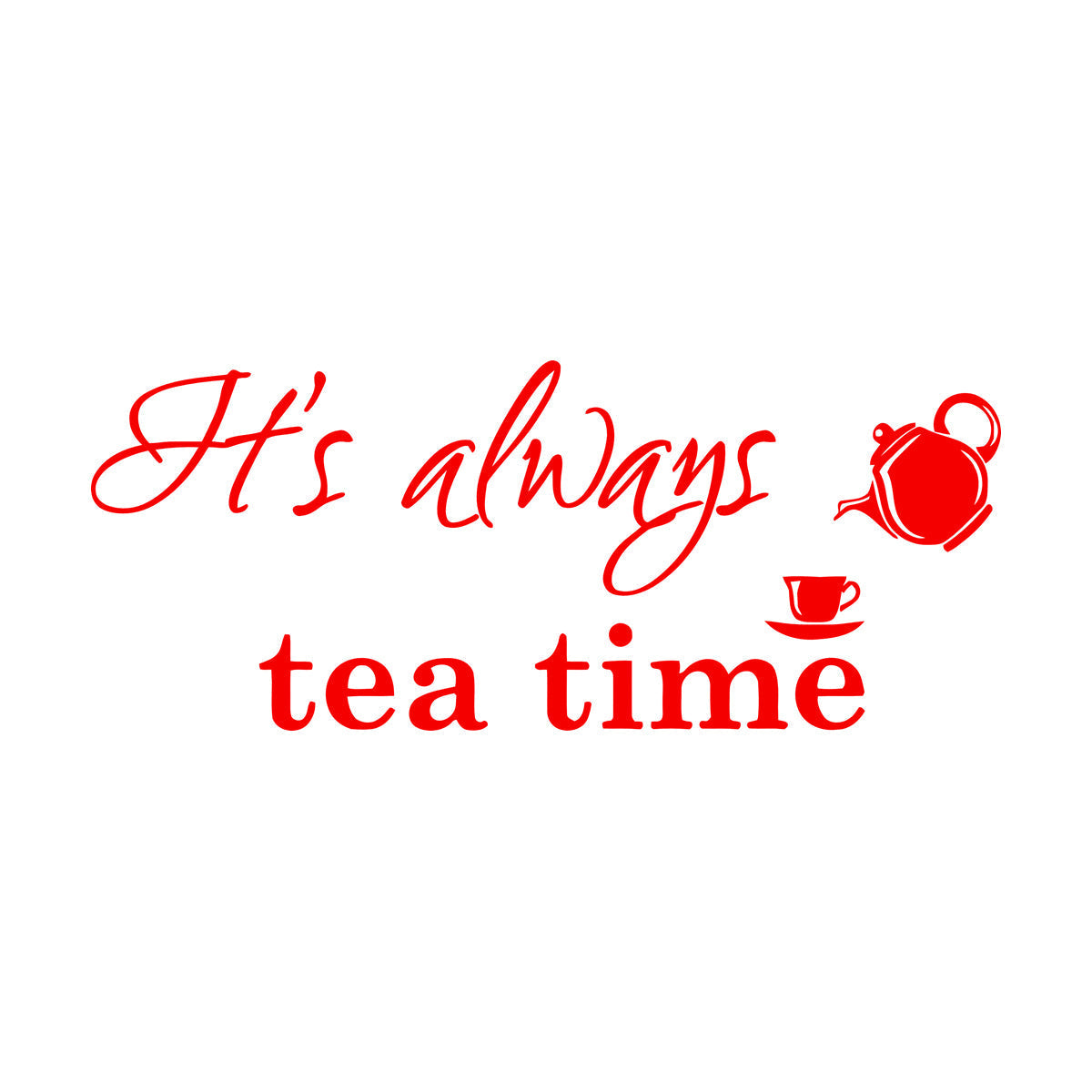 Kitchen Cafe Restaurant Coffee Tea Quote Words Phrase Mural And Wall Vinyl Decal Equipped With Transfer Film Kit