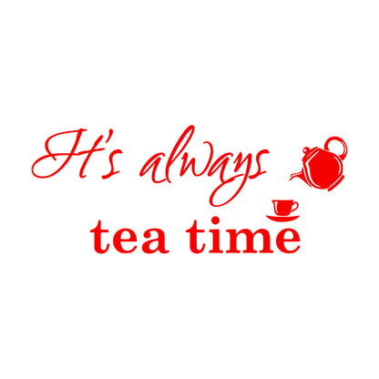 Kitchen Cafe Restaurant Coffee Tea Quote Words Phrase Mural And Wall Vinyl Decal Equipped With Transfer Film Kit