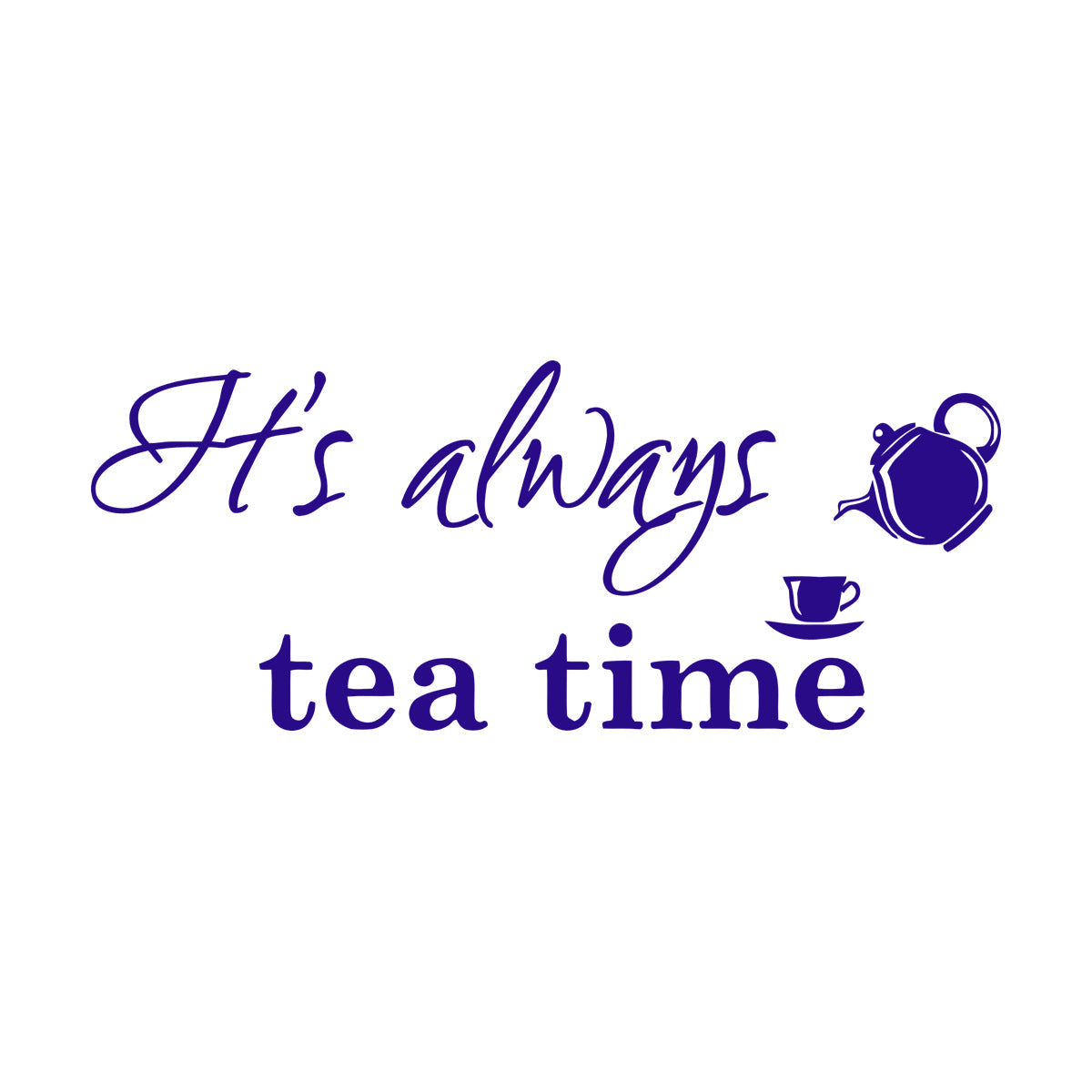 Kitchen Cafe Restaurant Coffee Tea Quote Words Phrase Mural And Wall Vinyl Decal Equipped With Transfer Film Kit