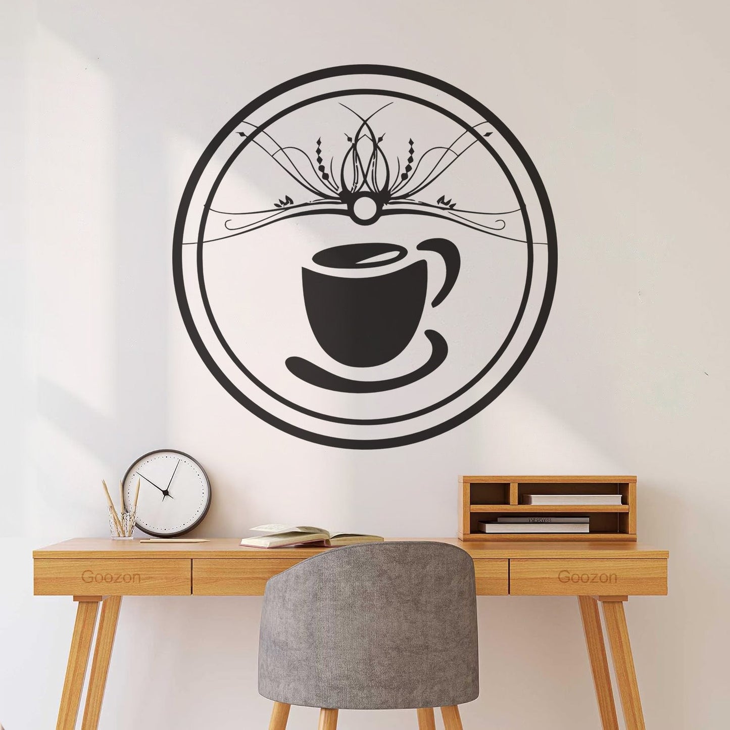 Wall Vinyl Sticker Decor Pattern Coffee Cup Tae Kitchen Art Mural Painting