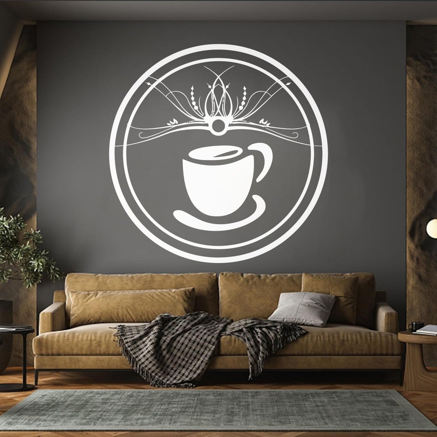 Wall Vinyl Sticker Decor Pattern Coffee Cup Tae Kitchen Art Mural Painting