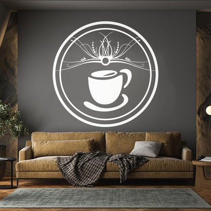 Wall Vinyl Sticker Decor Pattern Coffee Cup Tae Kitchen Art Mural Painting