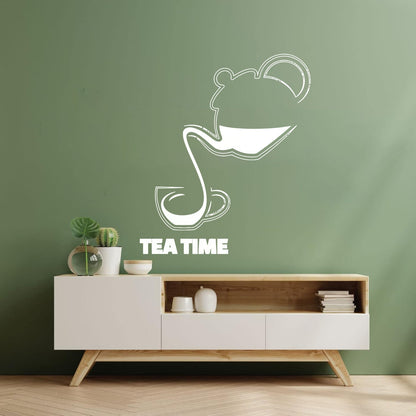 Fine Carving Stickers Tea Coffee Drinks Kitchen Cafe Kettle Cup Multiple Size Options