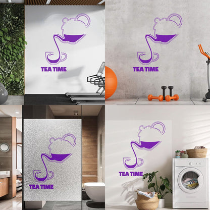 Fine Carving Stickers Tea Coffee Drinks Kitchen Cafe Kettle Cup Multiple Size Options