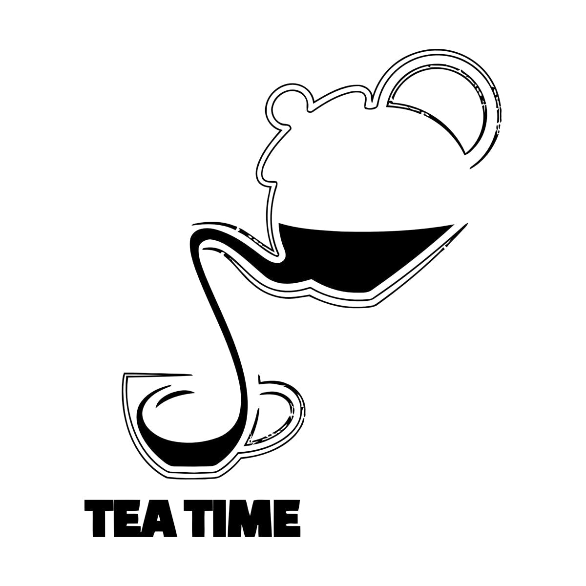 Fine Carving Stickers Tea Coffee Drinks Kitchen Cafe Kettle Cup Multiple Size Options