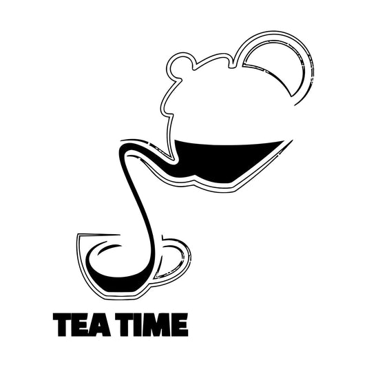 Fine Carving Stickers Tea Coffee Drinks Kitchen Cafe Kettle Cup Multiple Size Options