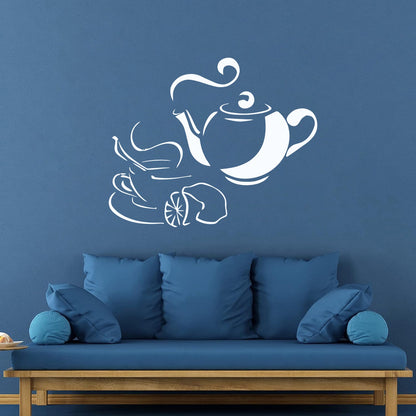 Wall Stickers Tea Coffee Food Drink Breakfast Waterproof