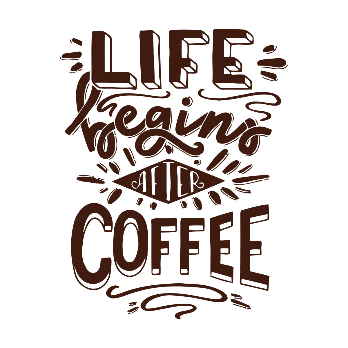 Vinyl Art Sticker Words Poster Quote Coffee Cafe Personalized Customization