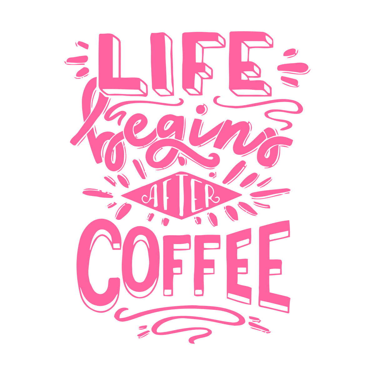 Vinyl Art Sticker Words Poster Quote Coffee Cafe Personalized Customization