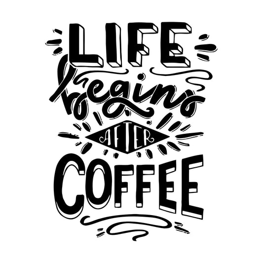 Vinyl Art Sticker Words Poster Quote Coffee Cafe Personalized Customization