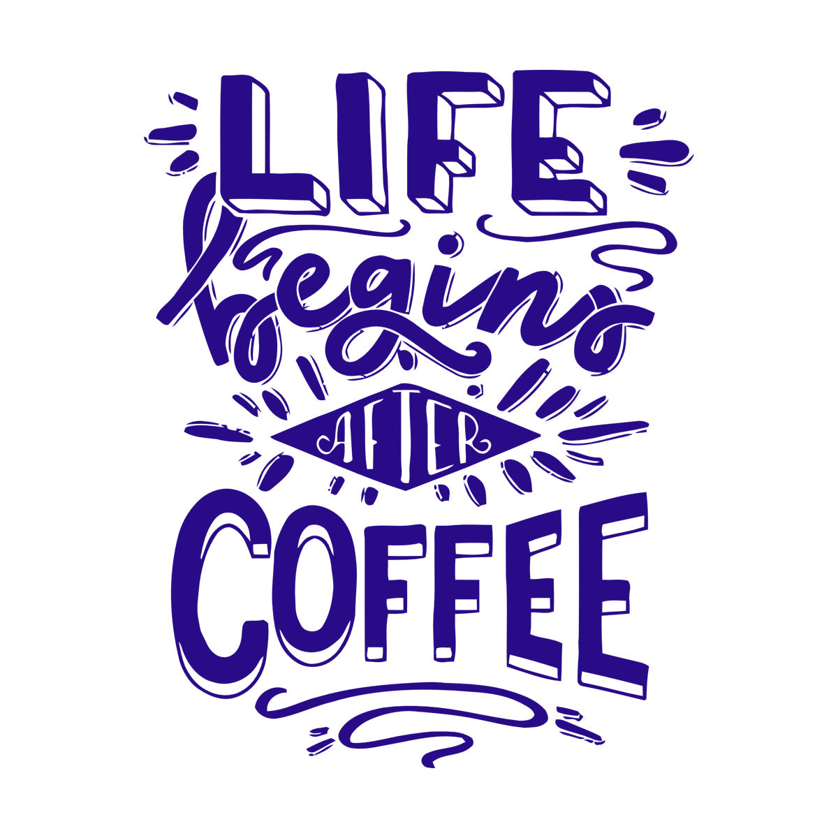 Vinyl Art Sticker Words Poster Quote Coffee Cafe Personalized Customization