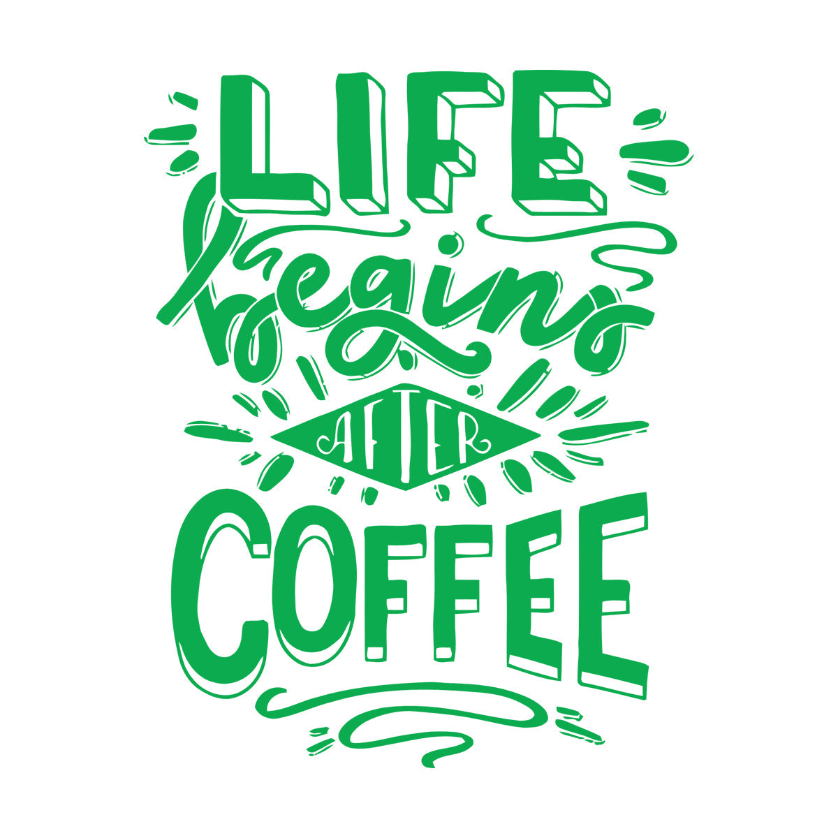 Vinyl Art Sticker Words Poster Quote Coffee Cafe Personalized Customization