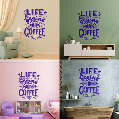 Vinyl Art Sticker Words Poster Quote Coffee Cafe Personalized Customization