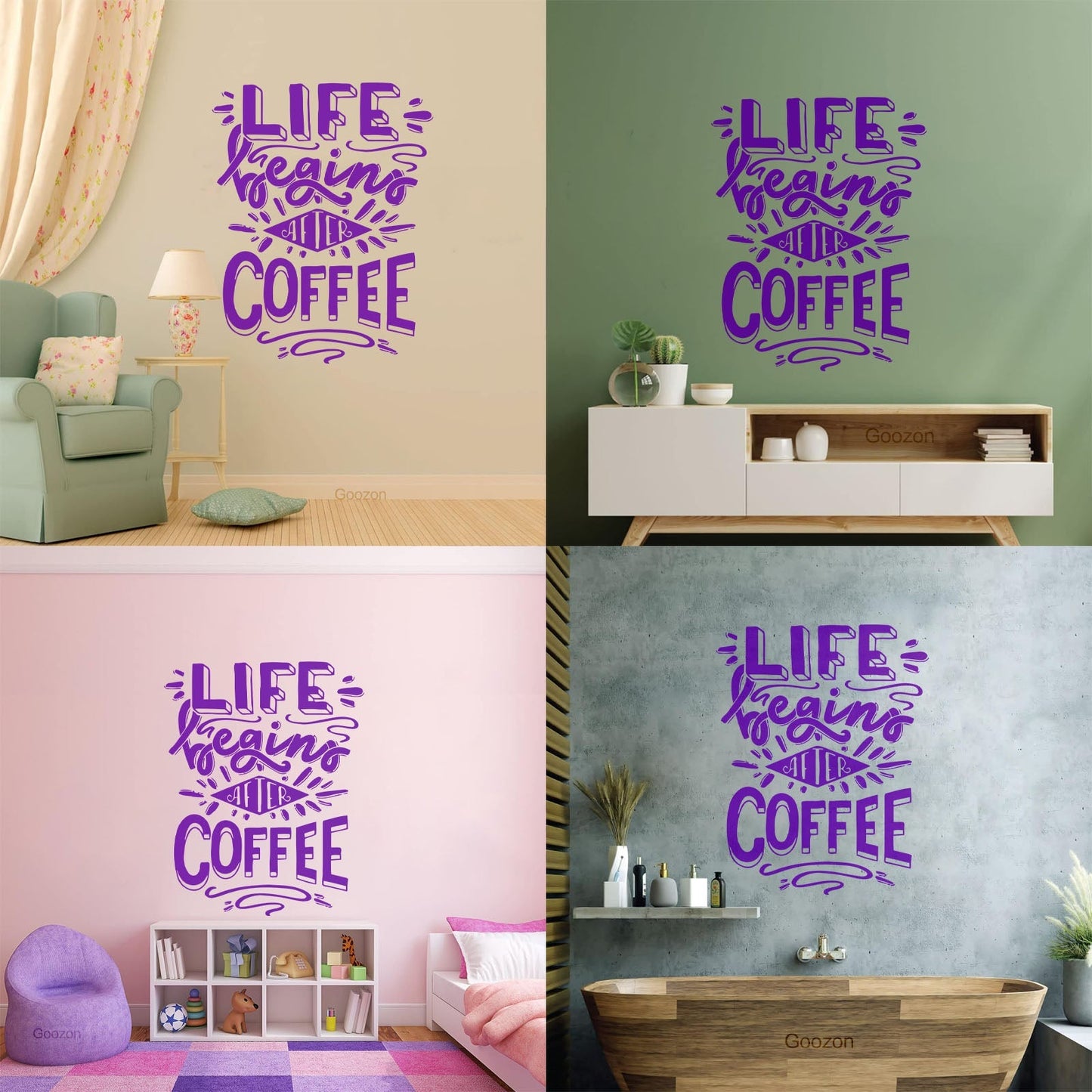 Vinyl Art Sticker Words Poster Quote Coffee Cafe Personalized Customization