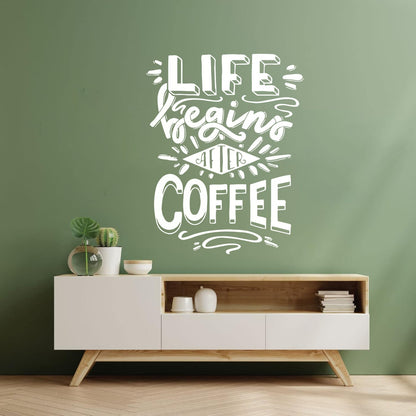 Vinyl Art Sticker Words Poster Quote Coffee Cafe Personalized Customization