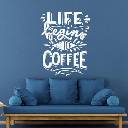 Vinyl Art Sticker Words Poster Quote Coffee Cafe Personalized Customization
